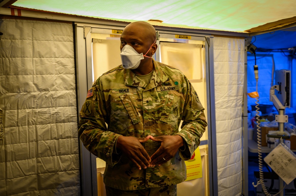 Commanding General of U.S. Army North Laura Richardson visits University Hospital in Newark, New Jersey