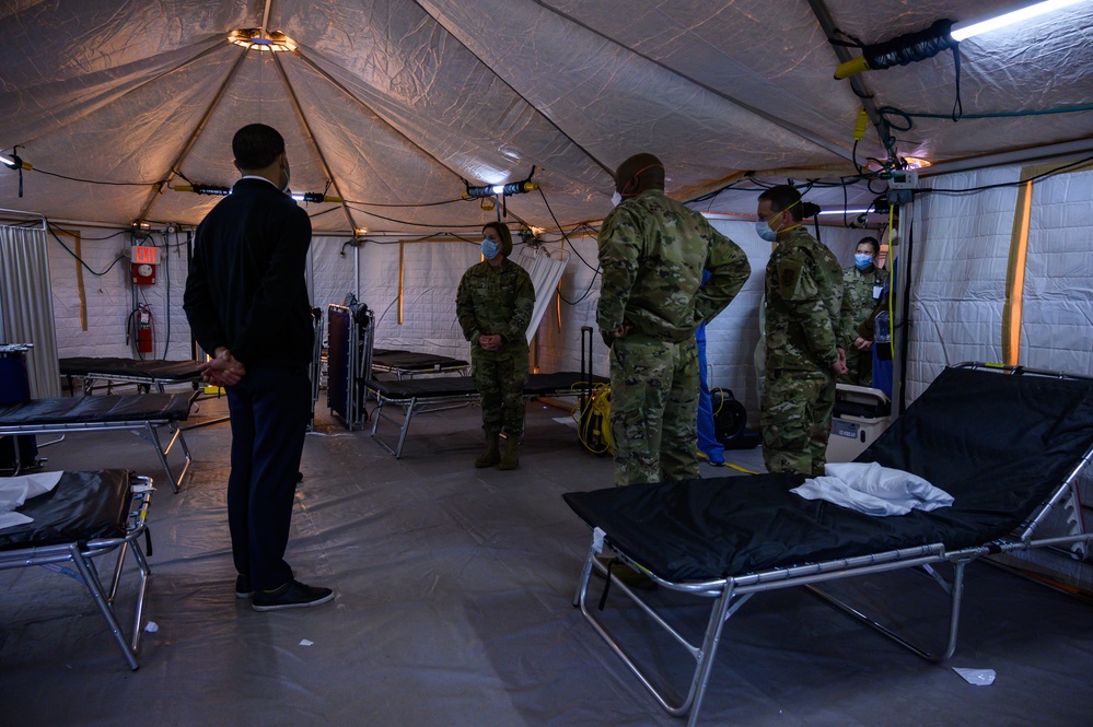 Commanding General of U.S. Army North Laura Richardson visits University Hospital in Newark, New Jersey