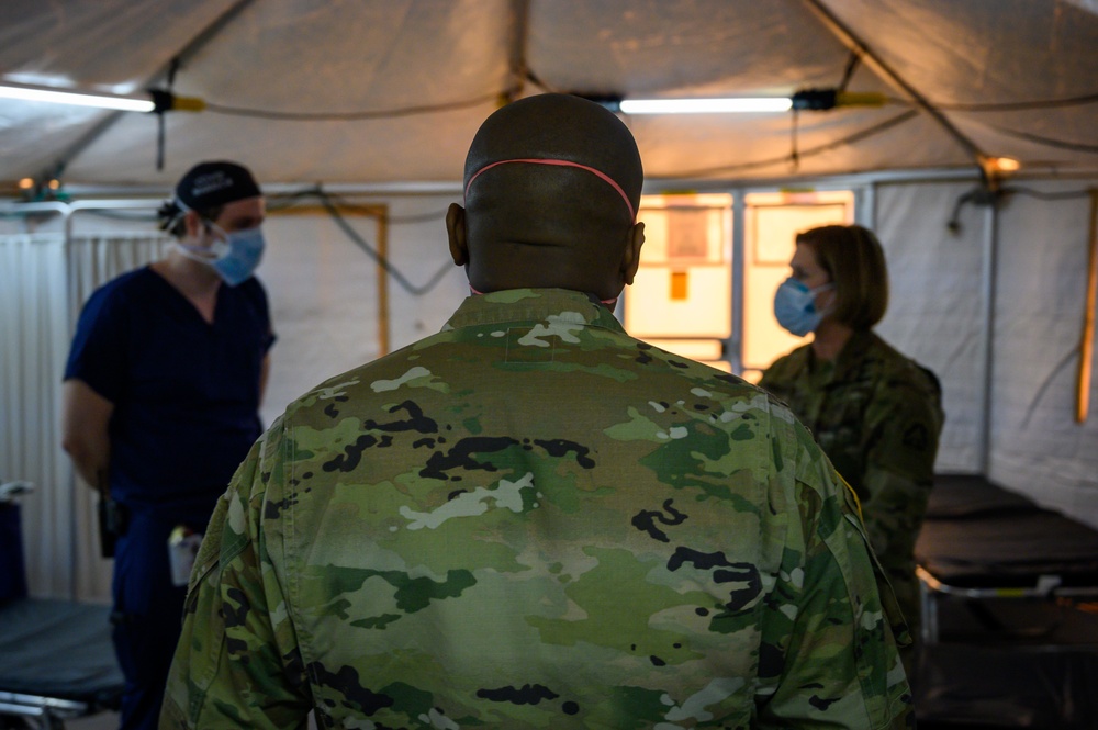 Commanding General of U.S. Army North Laura Richardson visits University Hospital in Newark, New Jersey