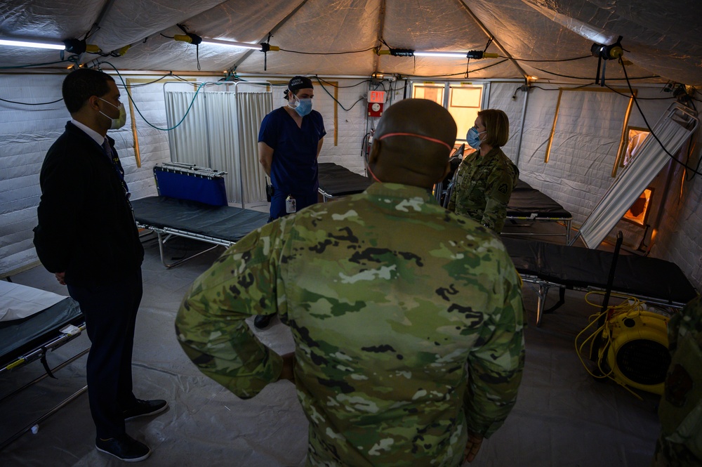 Commanding General of U.S. Army North Laura Richardson visits University Hospital in Newark, New Jersey