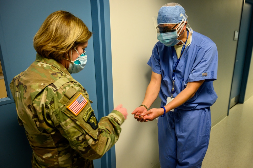 Commanding General of U.S. Army North Laura Richardson visits University Hospital in Newark, New Jersey