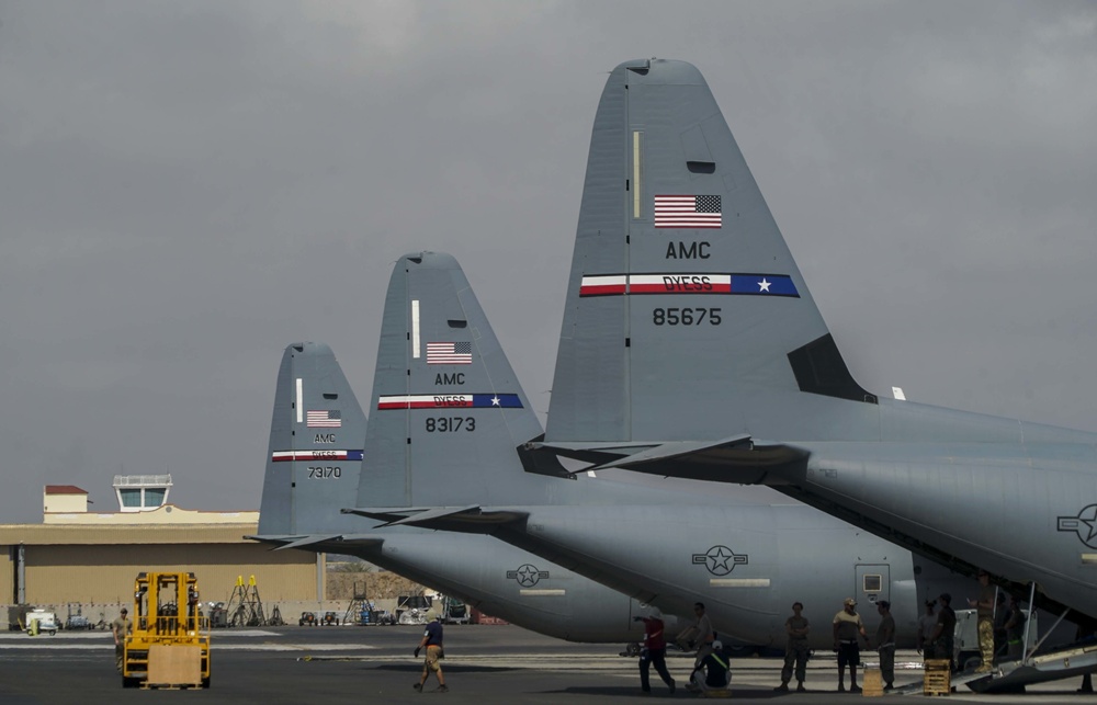 75th Expeditionary Airlift Squadron Delivers Supplies to Kenya