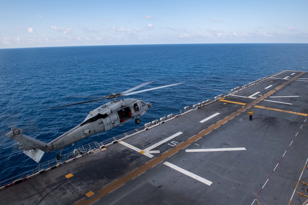 USS America (LHA 6) Conducts Flight Operations April 20, 2020