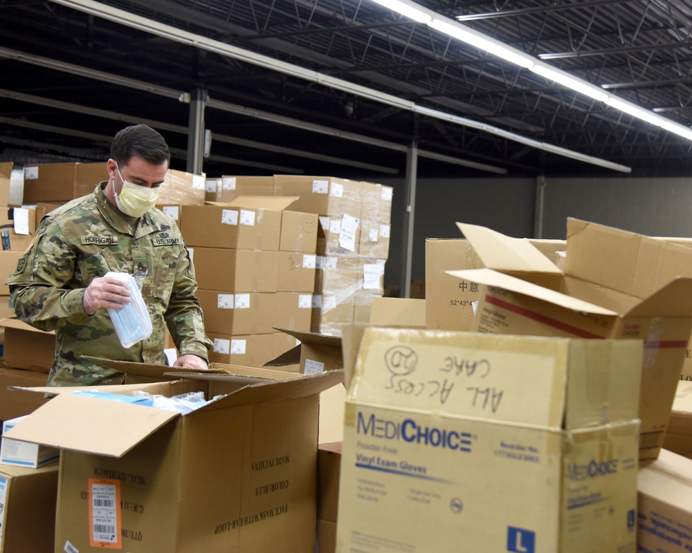 Michigan National Guard Assists with PPE Distribution