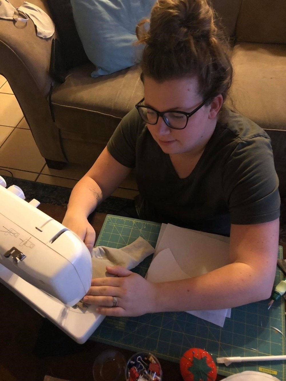 COVID-19 ops: 435th CRG Key Spouses help mask pandemic, protect force