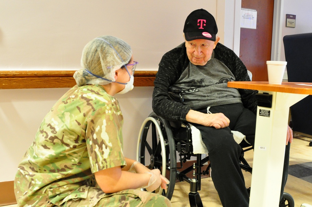 New Jersey National Guard medics and support staff deploy to New Jersey Veterans Memorial Home at Menlo Park