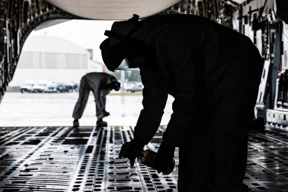 Cargo bay spray