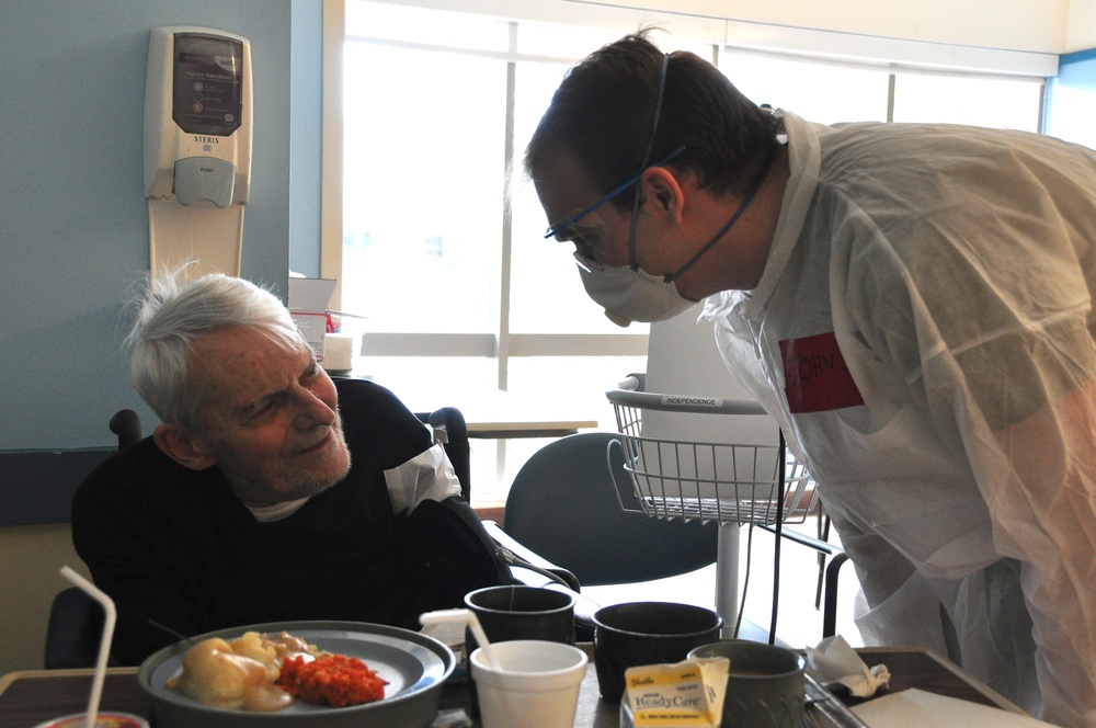 New Jersey National Guard medics and support staff deploy to New Jersey Veterans Memorial Home at Menlo Park