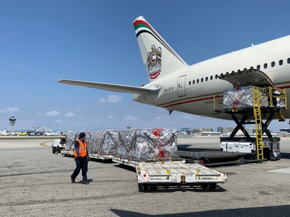 FEMA Project Airbridge Flight Arrives in Los Angeles to Support COVID-19