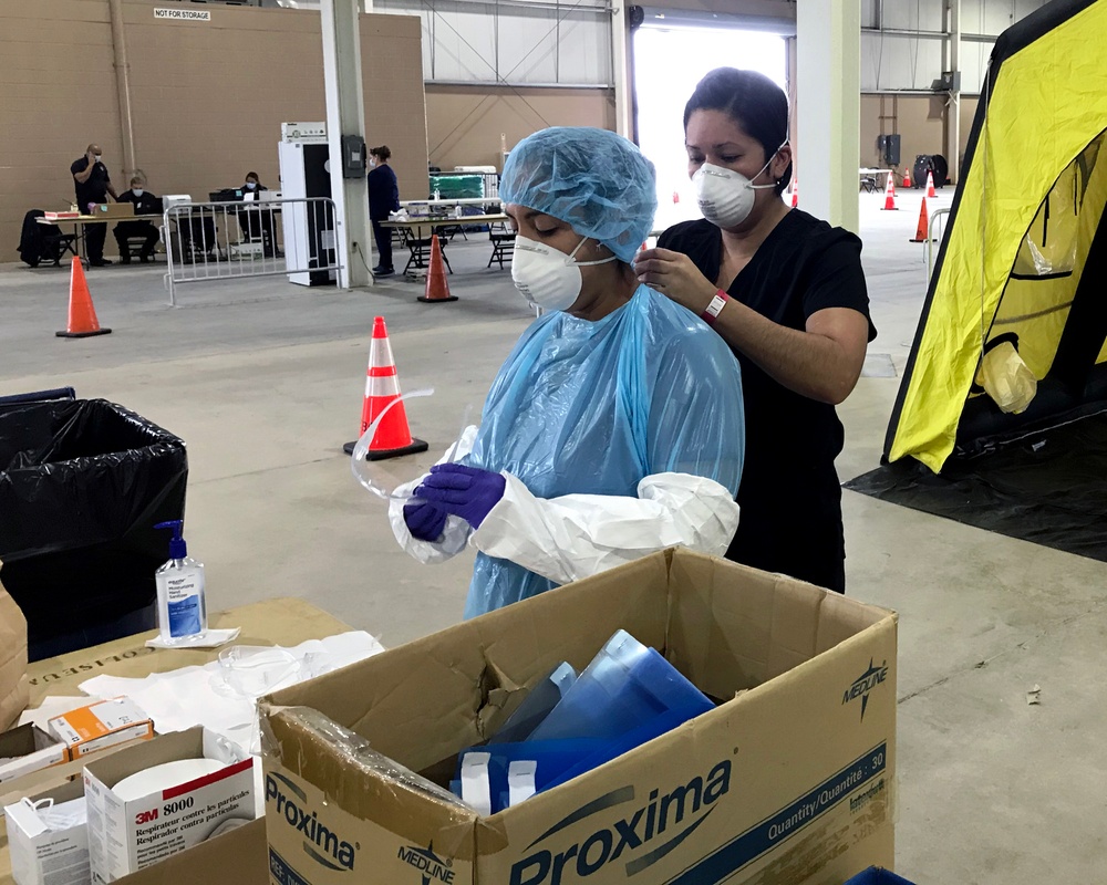 149th Medical Group members assist in medical testing for COVID-19 response