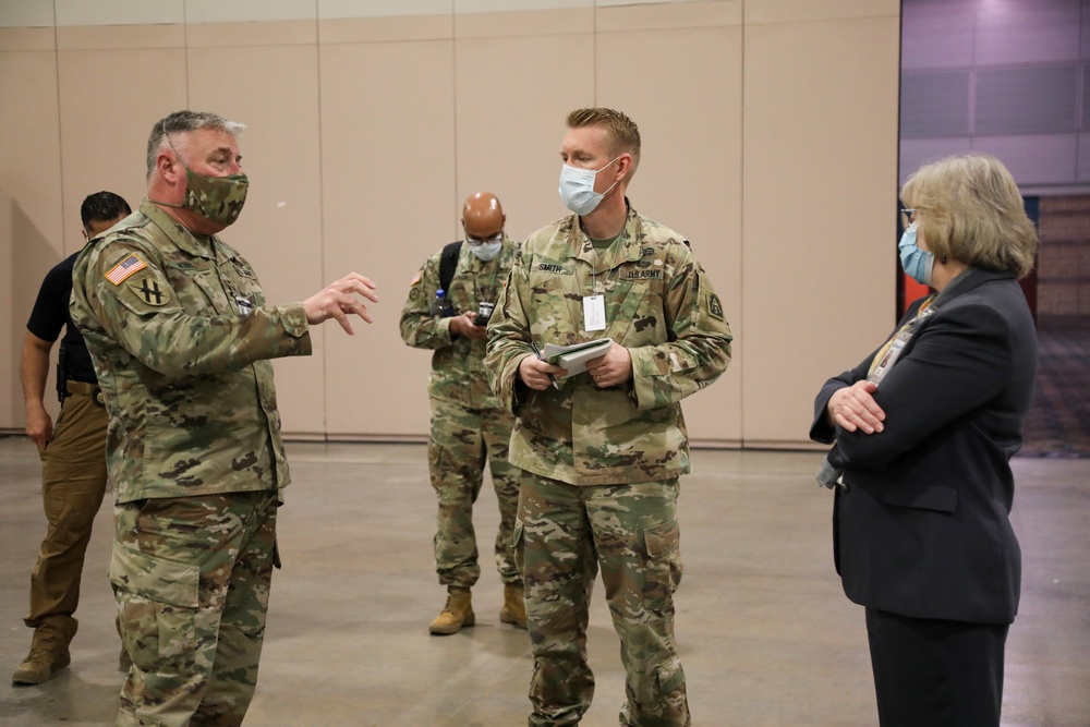 Task Force 51 Commander, Major General John King, visits Atlantic City Medical Field Station