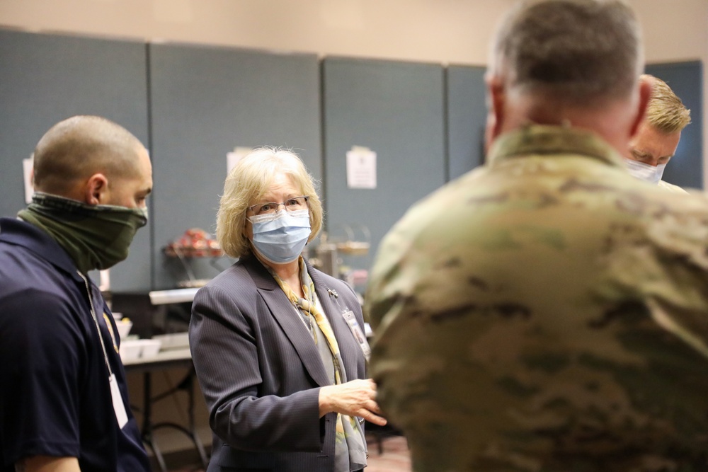 Task Force 51 Commander, Major General John King, visits Atlantic City Medical Field Station