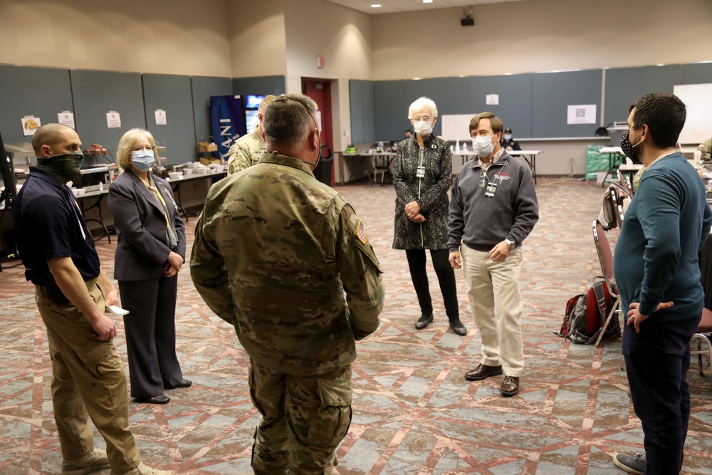 Task Force 51 Commander, Major General John King, visits Atlantic City Medical Field Station