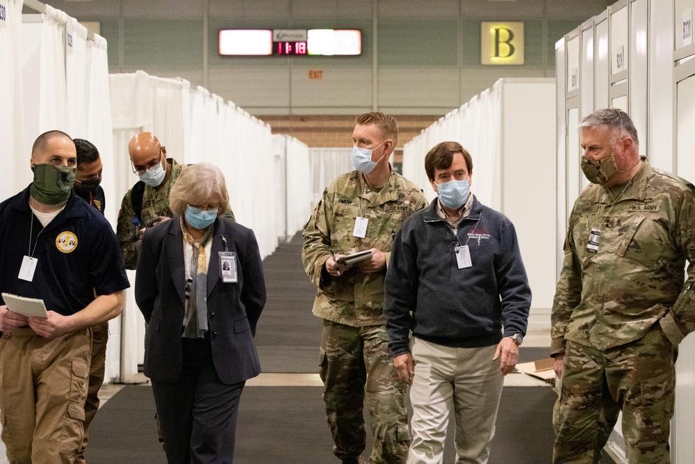 Task Force 51 Commander, Major General John King, visits Atlantic City Medical Field Station