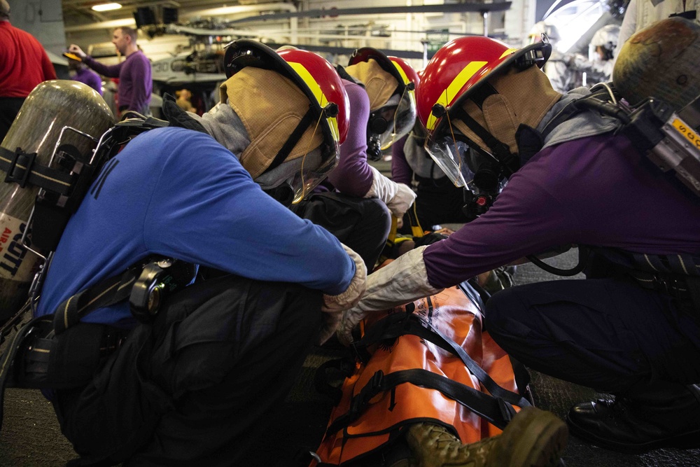 Hangar Bay Fire Fighting, USS BATAAN (LHD 5)