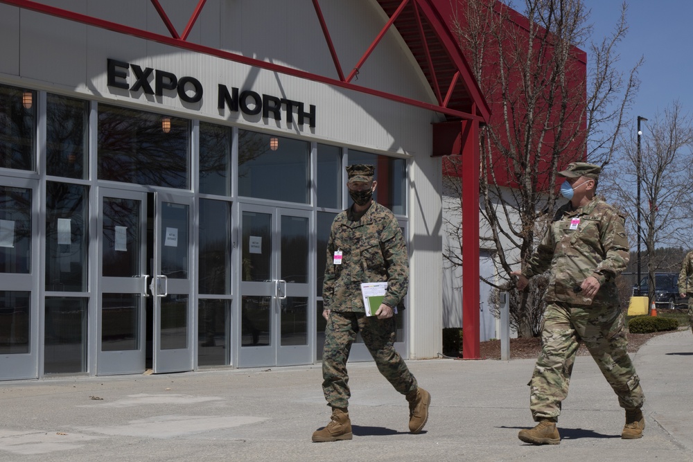 Major General Stephen Neary Tours Vermont National Guard Alternate Healthcare Facility