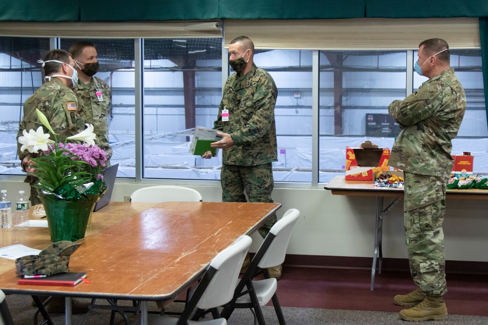 Major General Stephen Neary Tours Vermont National Guard Alternate Healthcare Facility