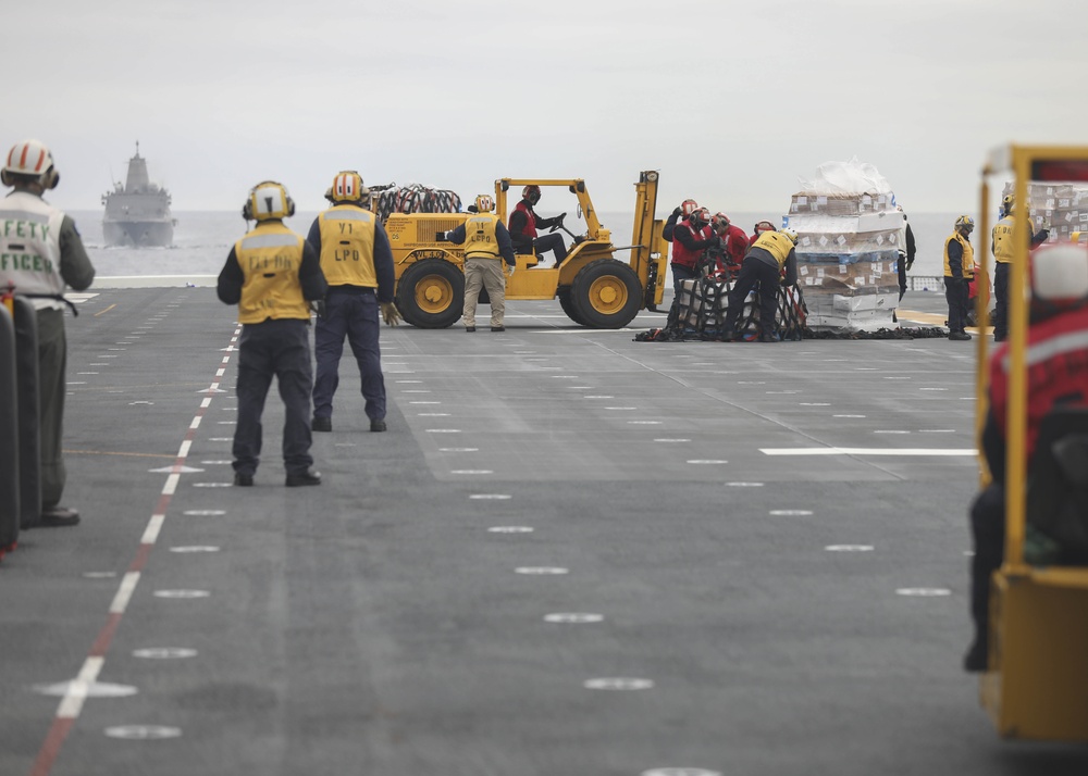USS Makin Island Vertical Replenishment