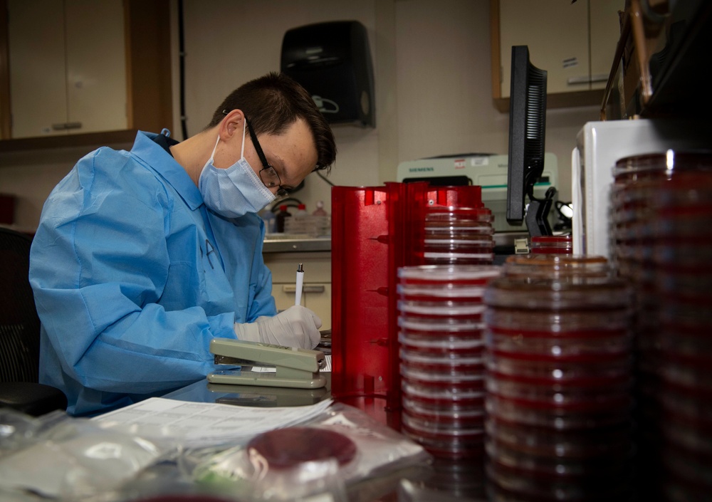 Daily Operations in the Microbiology Lab Aboard USNS Comfort