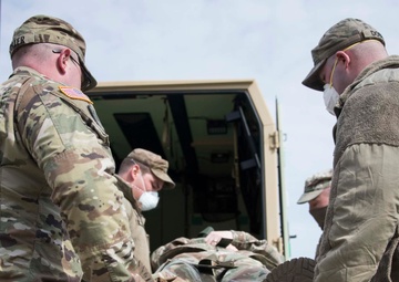 Indiana National Guard conduct patient transport training to fight COVID-19