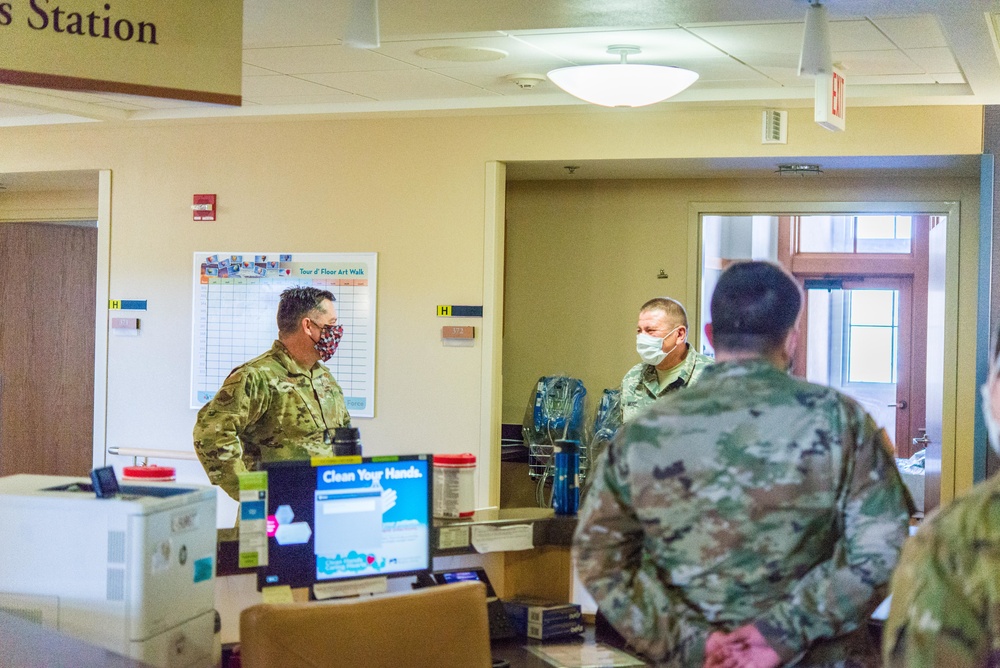 150th Special Operations Wing Vice Commander Visits Guardsmen Who Are Helping a Local New Mexico Hospital.