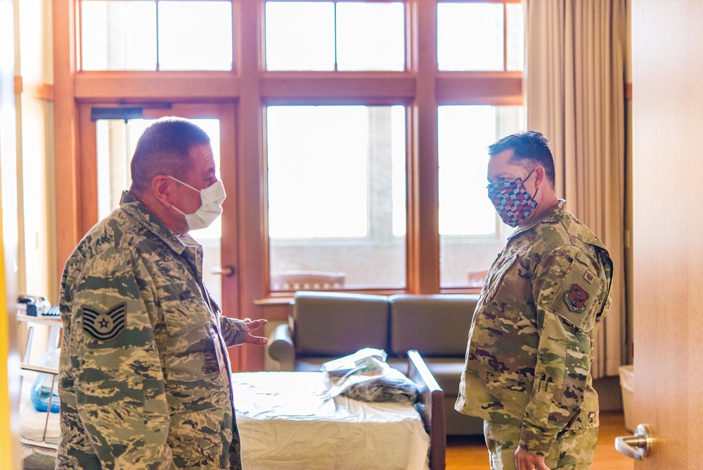 150th Special Operations Wing Vice Commander Visits Guardsmen Who Are Helping a Local New Mexico Hospital.