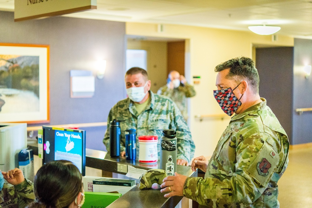 150th Special Operations Wing Vice Commander Visits Guardsmen Who Are Helping a Local New Mexico Hospital.