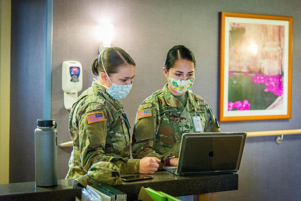 150th Special Operations Wing Vice Commander Visits Guardsmen Who Are Helping a Local New Mexico Hospital.