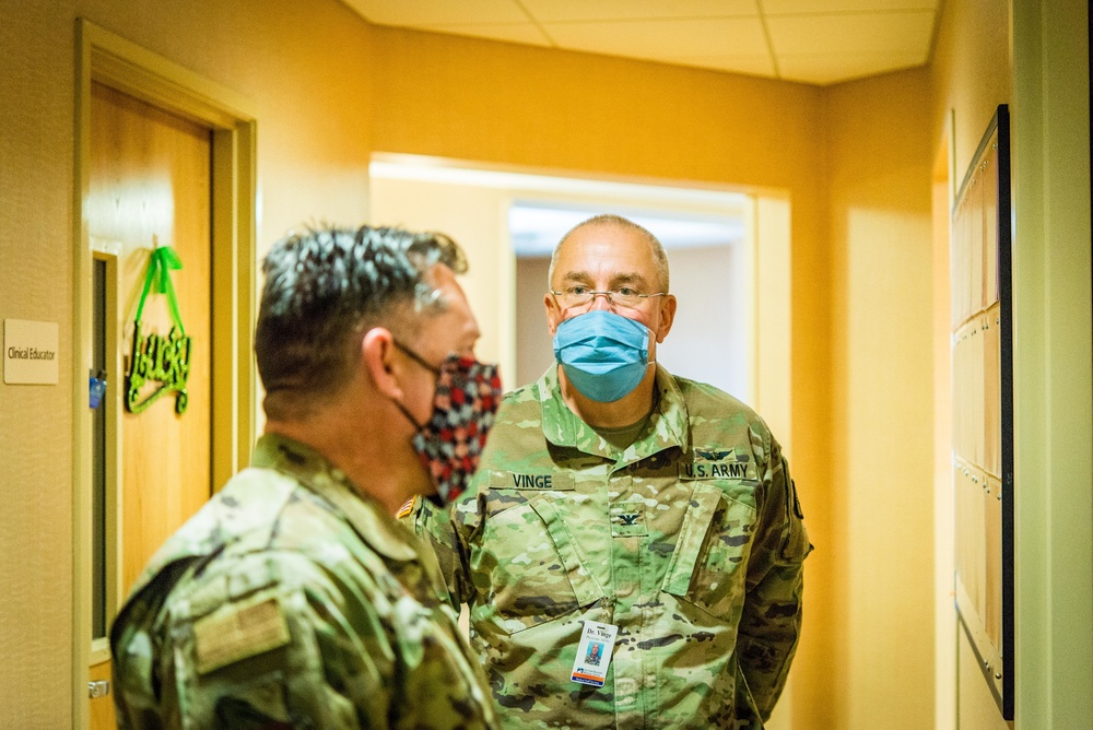 150th Special Operations Wing Vice Commander Visits Guardsmen Who Are Helping a Local New Mexico Hospital.