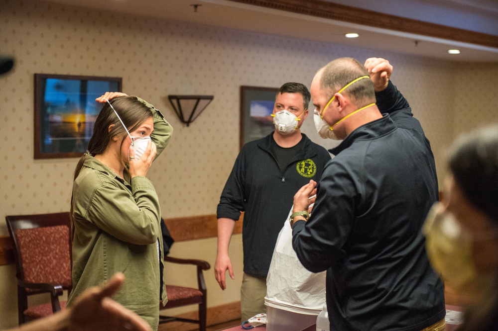 15th CST Performs N95 Mask Fit Tests