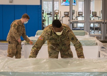 Connecticut National Guard builds surge capacity at Central Connecticut State University