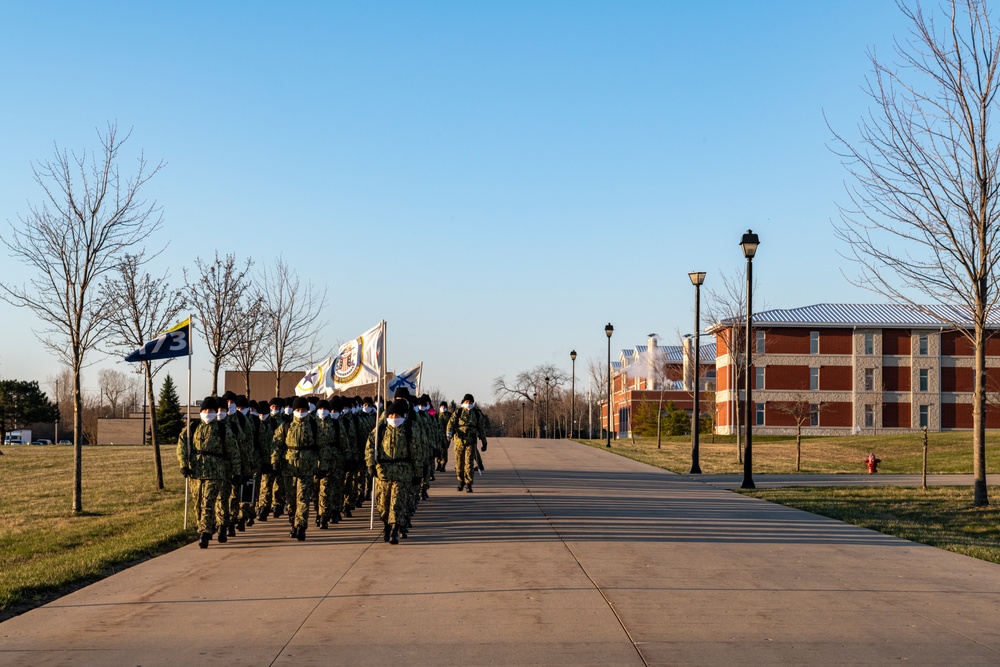 RTC recruits marching in formation