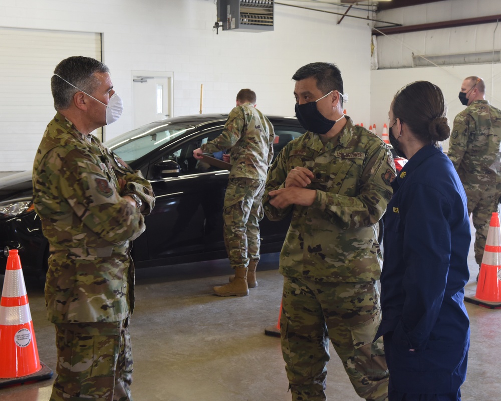 Brig. Gen. Nezamis visits Northern Illinois COVID-19 test sites.