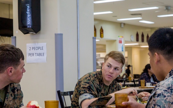 Camp Hansen implements social distancing practices