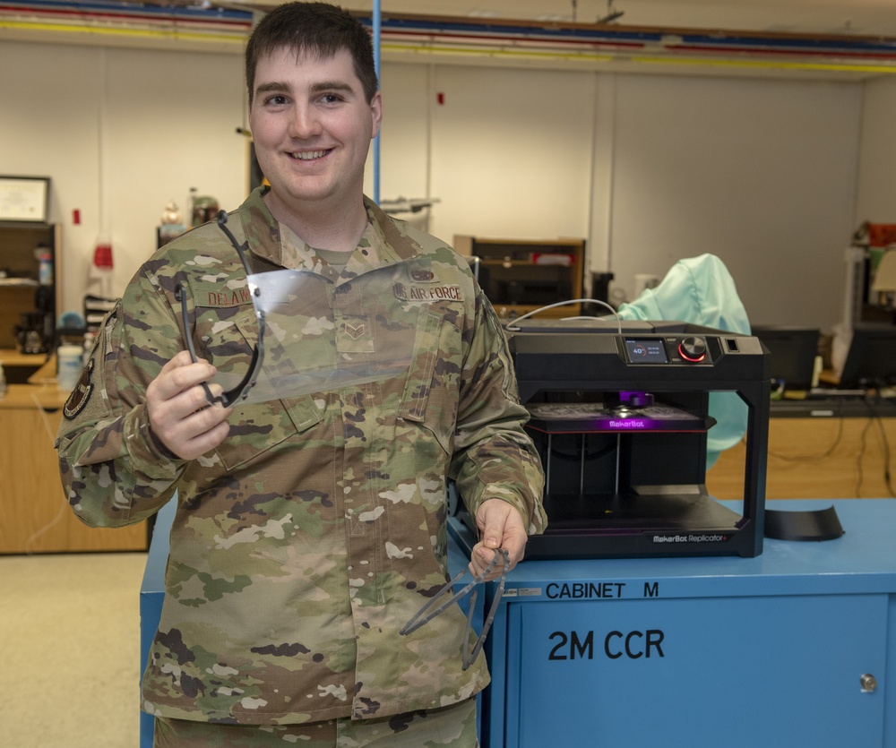 EOD and MXS protects Spangdahlem from COVID-19 through 3-D printed face shields