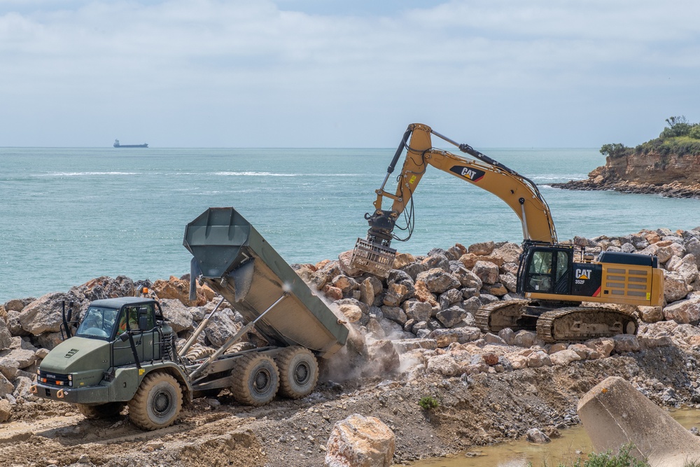 NMCB 1 continues Cliff Erosion Prevention Project on Naval Station Rota