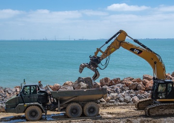 NMCB 1 continues Cliff Erosion Prevention Project on Naval Station Rota