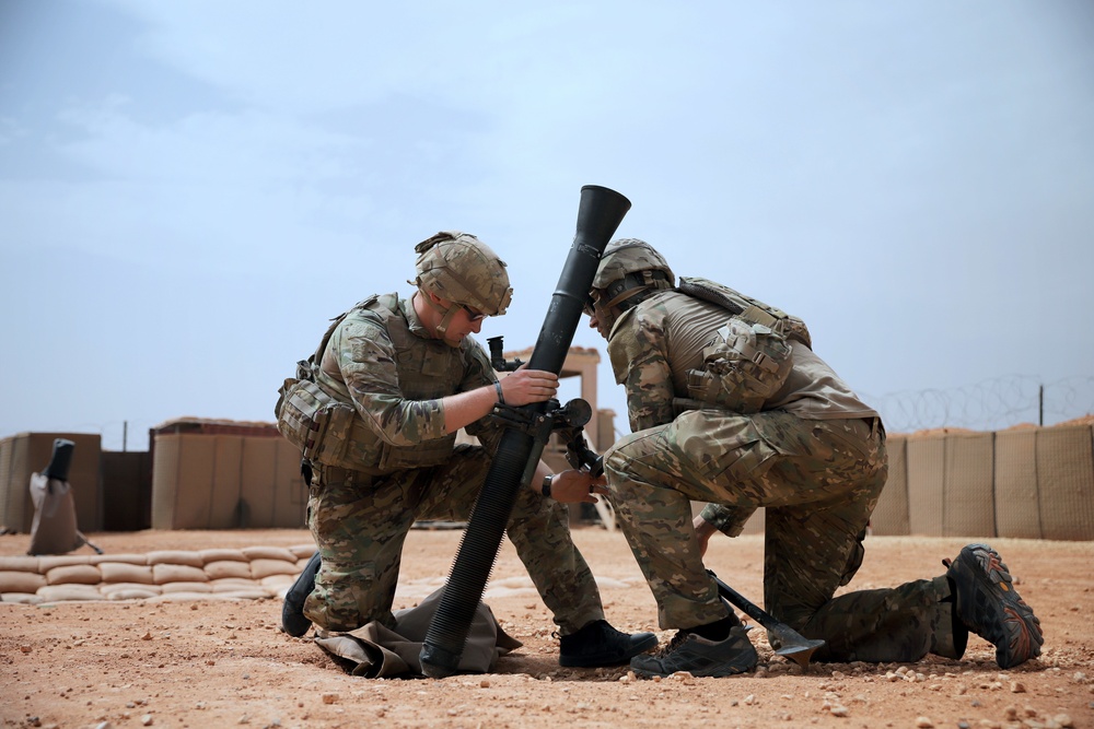 At-Tanf Garrison mortar readiness exercise