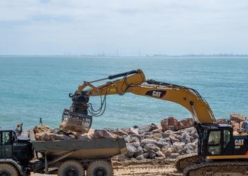 NMCB 1 continues Cliff Erosion Prevention Project on Naval Station Rota