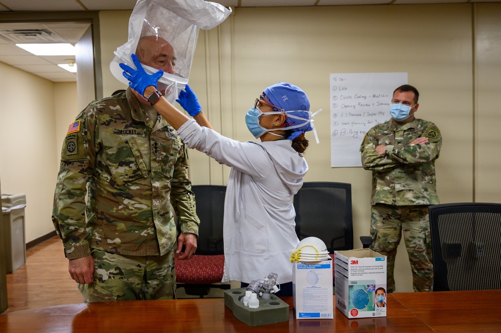 Lieutenant General Charles D. Luckey visits University Hospital, Newark, NJ