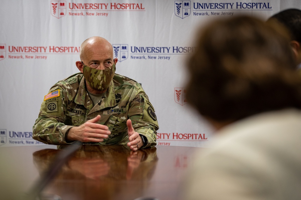 Lieutenant General Charles D. Luckey visits University Hospital, Newark, NJ