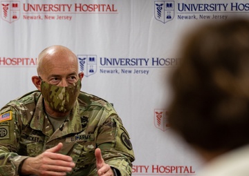 Lieutenant General Charles D. Luckey visits University Hospital, Newark, NJ