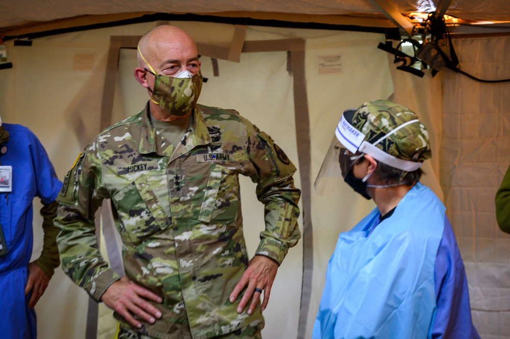 Lieutenant General Charles D. Luckey visits University Hospital, Newark, NJ