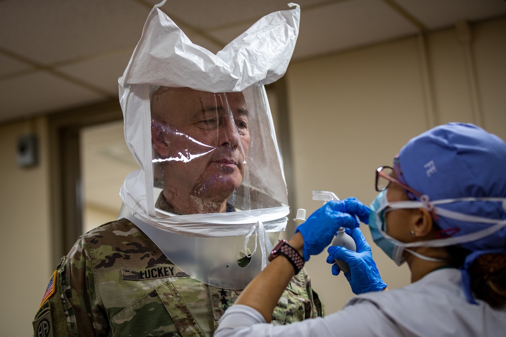 Lieutenant General Charles D. Luckey visits University Hospital, Newark, NJ