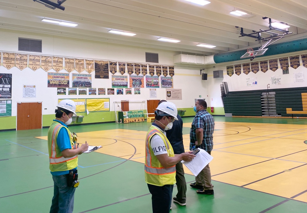 USACE, NAVFAC Marianas assess Guam's JFK High School for potential future use as an Alternate Care Facility