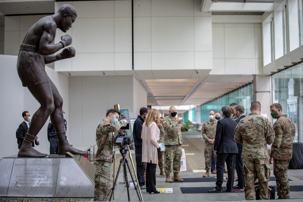 Unites States Secretary of the Army visits the TCF Center