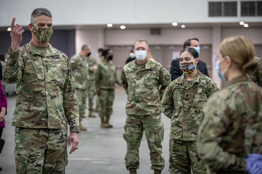 Unites States Secretary of the Army visits the TCF Center