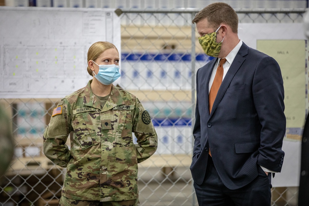 Unites States Secretary of the Army visits the TCF Center