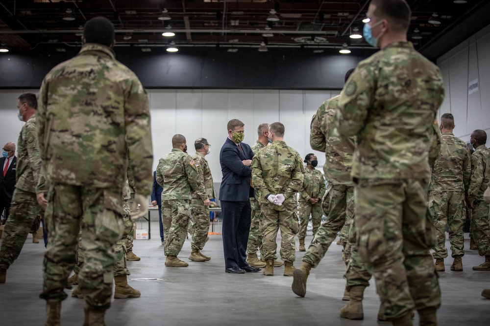 Unites States Secretary of the Army visits the TCF Center