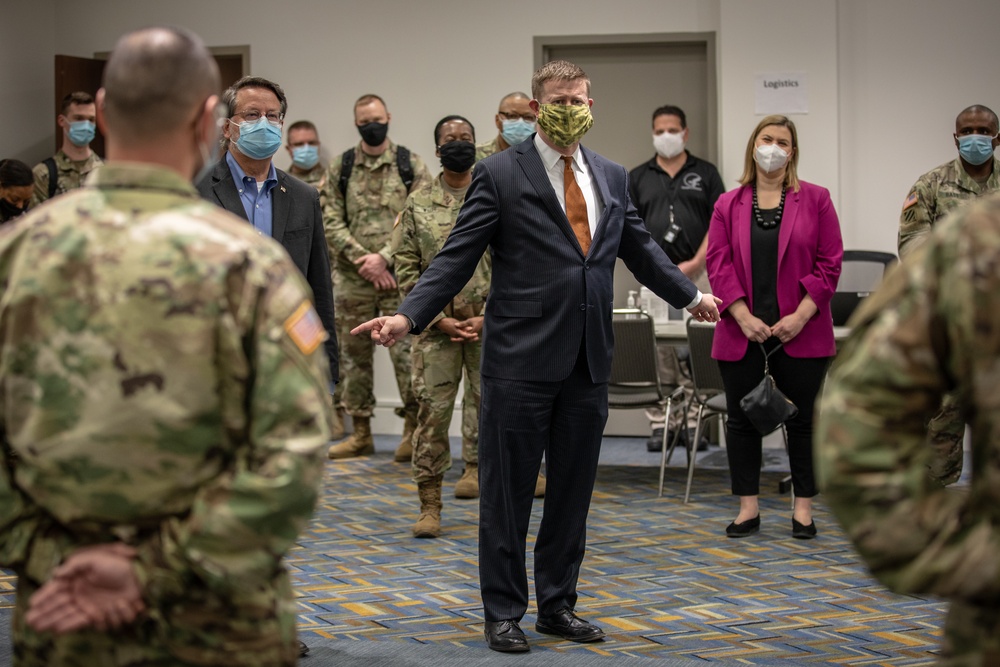 Unites States Secretary of the Army visits the TCF Center